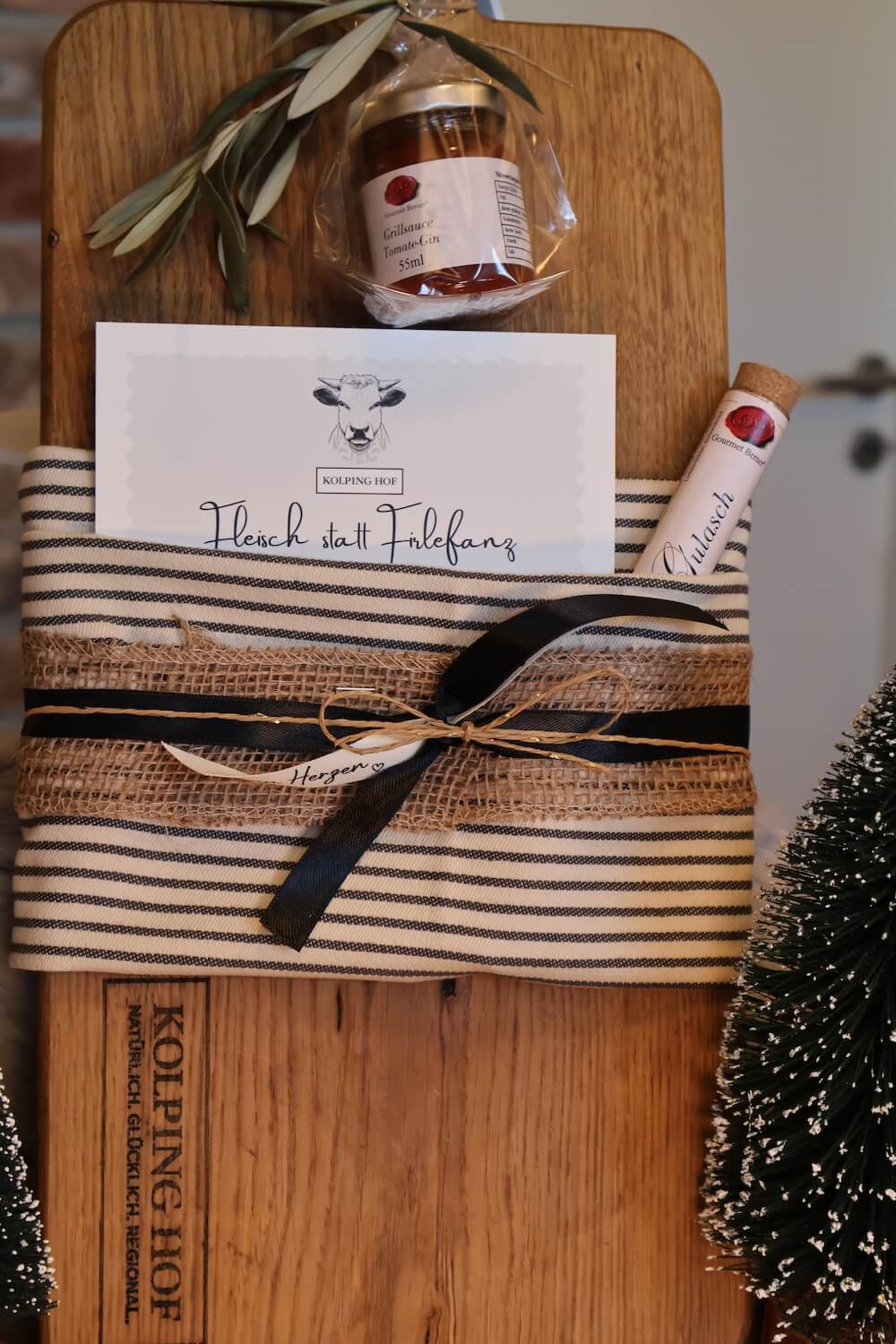 Großes Servierbrett mit Gutschein & Gravur